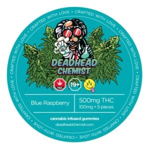 500MG THC Blue Raspberry Gummies