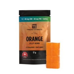 1-1-Orange-sativa-jelly-twisted 1:1 Orange Jelly Bomb | Sativa | 1:1 40MG | Twisted Extracts