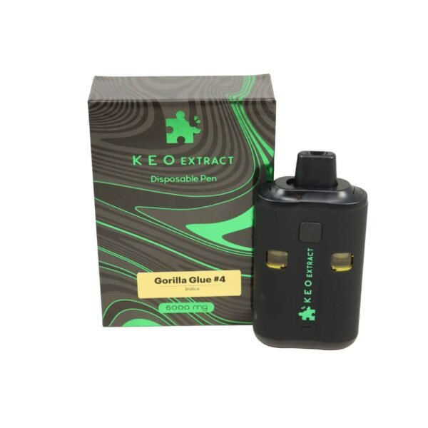 Gorilla-Glue-4-6000-mg THC Dual Chamber Disposable Vape Pens | 6ML | Keo Extracts