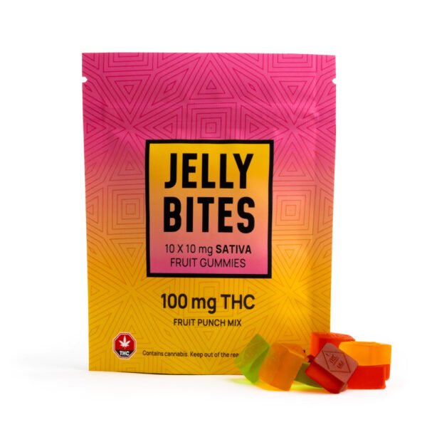 Sativa Jelly Bites | Fruit Punch Mix | 100mg THC | Twisted Extracts