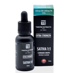 1:1 Tincture Drops Orange | Sativa | 600mg CBD & 600mg THC | Twisted Extracts