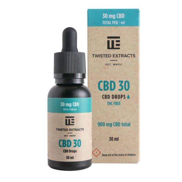 30 CBD Oil Tincture Drops | 900mg CBD | Twisted Extracts