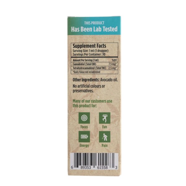 3:1 Tincture Drops | Sativa | 225mg CBD & 75mg THC | Twisted Extracts