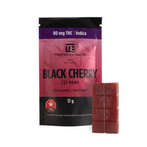 Black Cherry Indica ZzZ Bomb | 80mg THC | Twisted Extracts