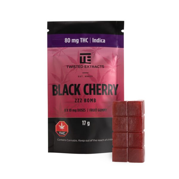 Black Cherry Indica ZzZ Bomb | 80mg THC | Twisted Extracts